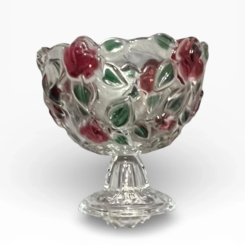 Mikasa Rose Garden Footed Bowl‎ Germany DISCONTINUED